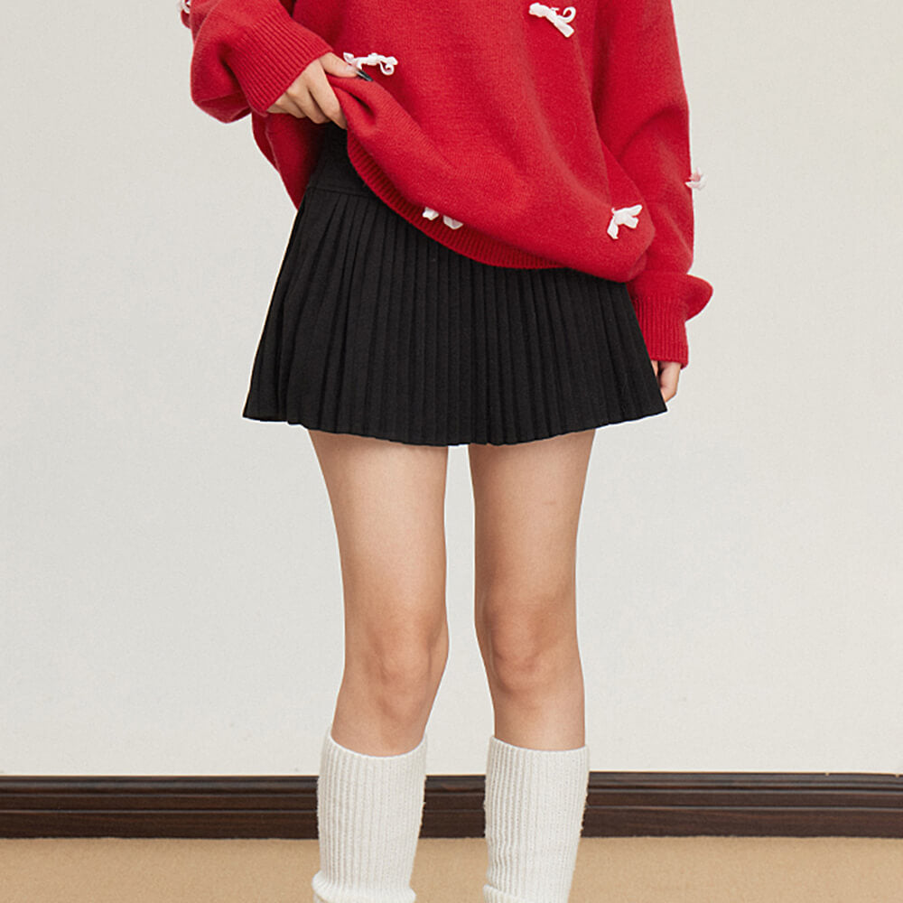 missed calls pleated skirt