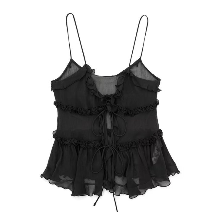 soft girl aesthetic ruffle top