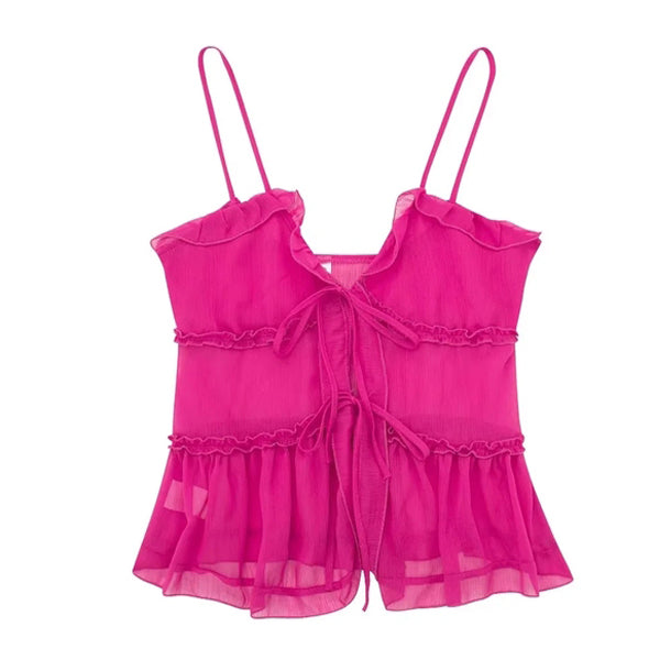soft girl aesthetic ruffle top