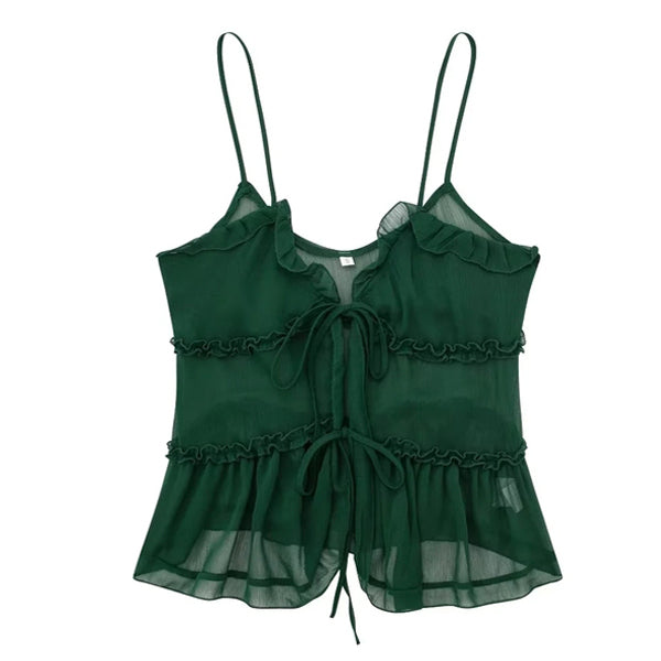 soft girl aesthetic ruffle top