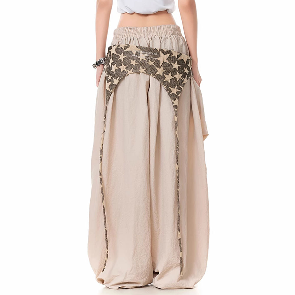 star girl layered baggy pants